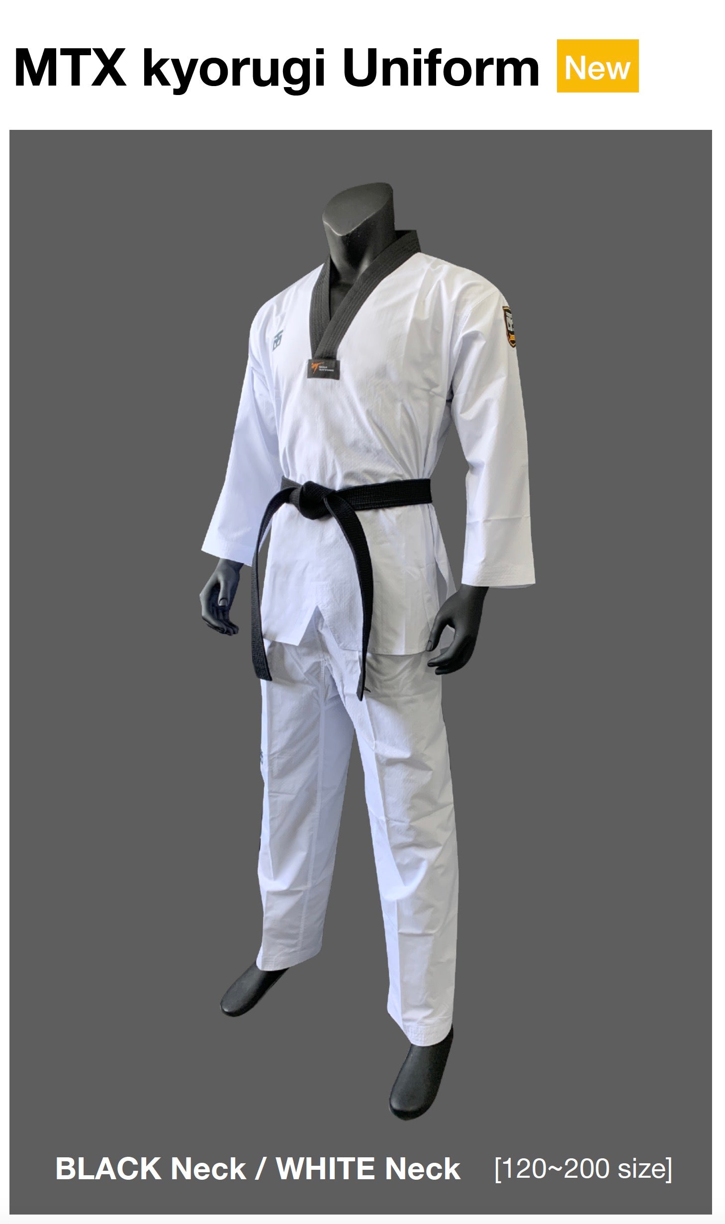 Mooto MTX Kyorugi Uniform_BK-Neck